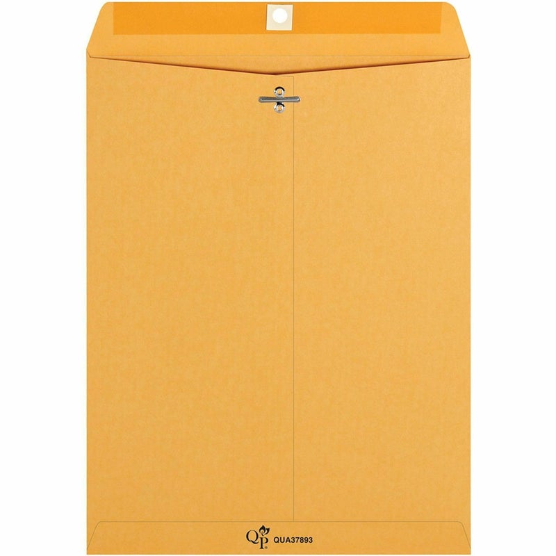 Quality Park, QUA37893, Gummed Kraft Clasp Envelopes, 100 / Box, Kraft, 9.5 x 12.5 Inches - Image 3